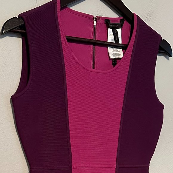 NWT BCBG MaxAzria Women's Aliza Sleeveless Slim Fit Block Colored Dress Size Med - Picture 8 of 16